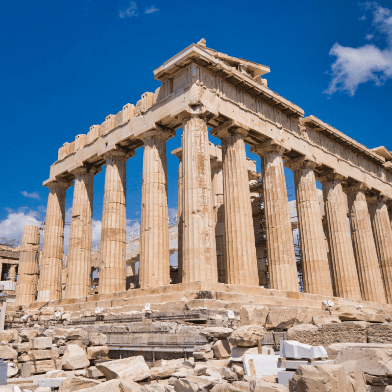 Excursão para a Acropole na Grécia